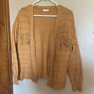 Maurice’s Tan Sweater with Fringe size L